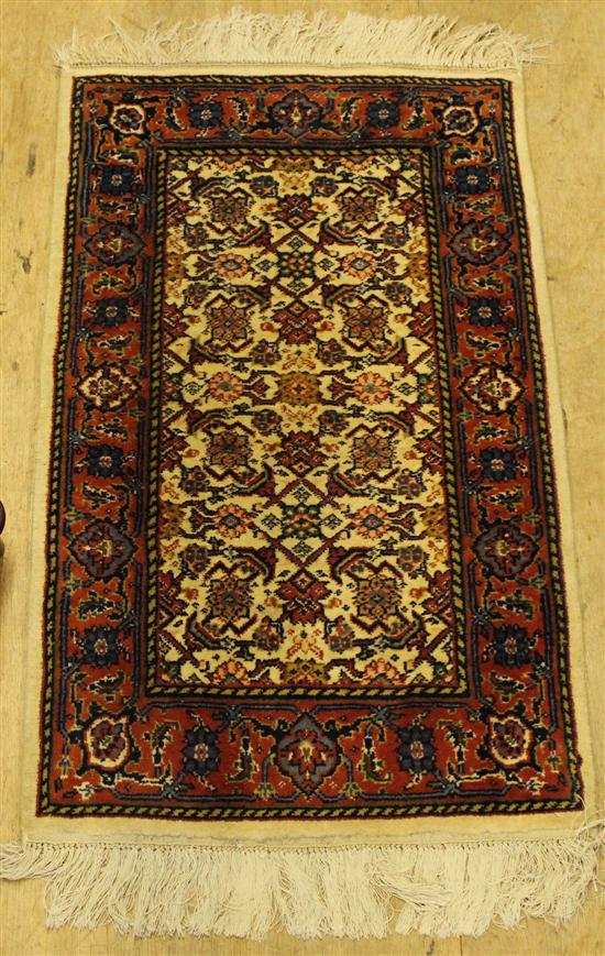 Small Persian silk rug